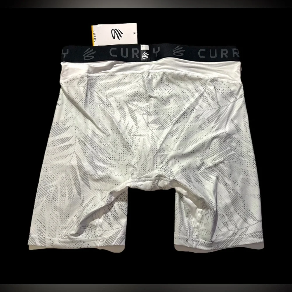 Under Armour Men’s Curry HeatGear Printed Compression Shorts 1379829-101 Size XL